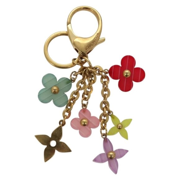 LOUIS VUITTON Porte Cles Pop Flower Charm Metal Multicolor M66144 LV Auth BA3797 - Picture 2 of 11